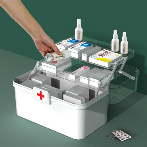 家庭医疗的得力助手 多层大容量便携式医药箱